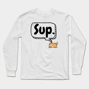 SUP | Black Text Long Sleeve T-Shirt